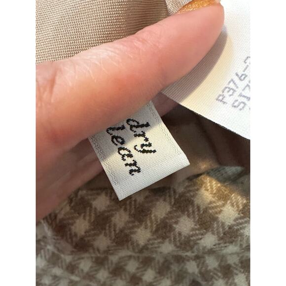 Pendleton vintage beige gingham wool button blazer size P14 - Picture 5 of 10